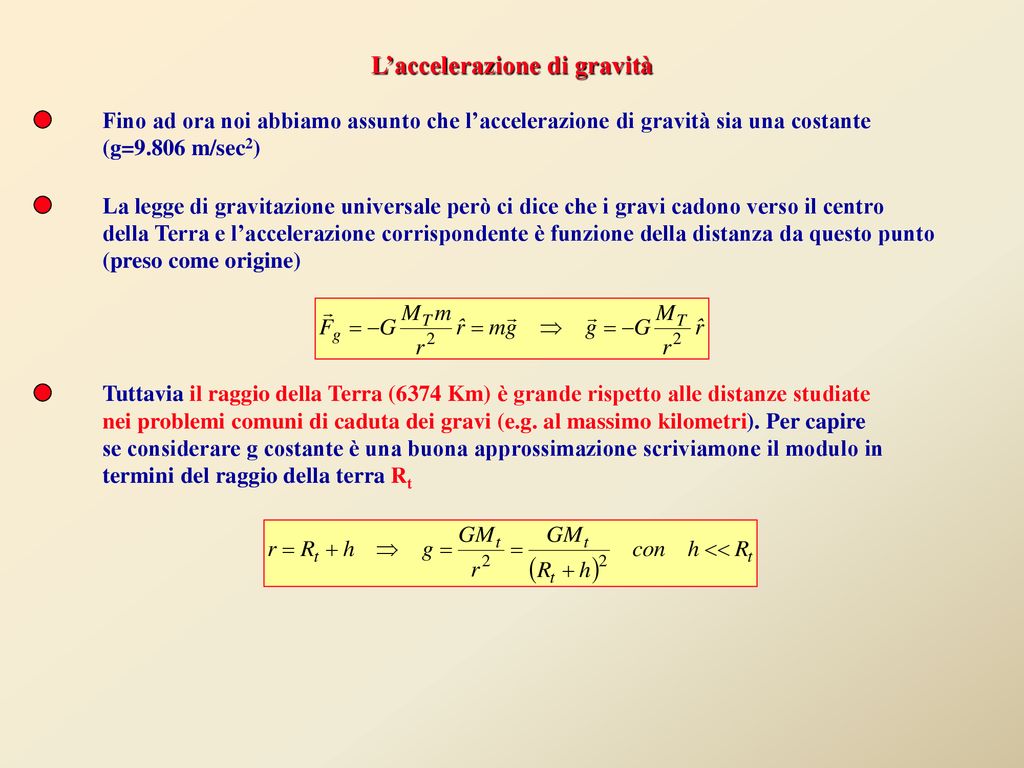 Parte Vii Gravitazione Ppt Scaricare